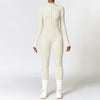 Women&#39;s Warm Zipper Long-sleeved Jumpsuit