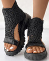 Braided Geometric Wedge Sandals - Jimi Brothers 