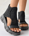 Braided Geometric Wedge Sandals - Jimi Brothers 