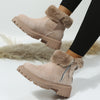 Snow Boots Women&#39;s Trendy Winter New Short Suede Fur Integrated