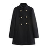 Fashion Blended Double Breasted Coat Coat For Women