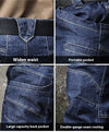 Straight Multi-pocket Stretch Slim Jeans