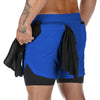 Men&#39;s Gym Fitness Running Shorts 2-in-1