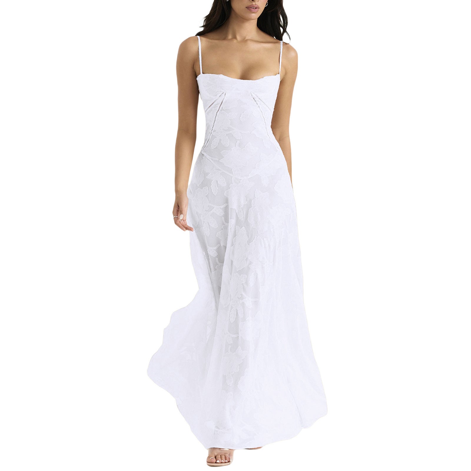 Carmen - Elegant Evening Suspender Lace Long summer Dress