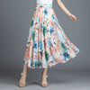 Chiffon skirt women summer new floral midi skirt