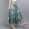 Chiffon skirt women summer new floral midi skirt