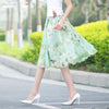 Chiffon skirt women summer new floral midi skirt