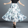 Chiffon skirt women summer new floral midi skirt