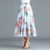Chiffon skirt women summer new floral midi skirt