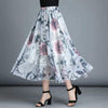Chiffon skirt women summer new floral midi skirt