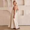 Cynthia - Long Cotton and Linen Dress Summer Fashion Contrast-color