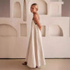 Cynthia - Long Cotton and Linen Dress Summer Fashion Contrast-color