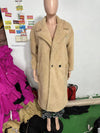 Long Lapel Lamb Fleece Warm Faux Fur Coat With Pockets for Winter