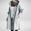 Korean loose solid color British trench coat