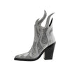 Women&#39;s Fashionable Totem Embroidered Ankle Boots