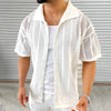 Short-sleeved hollow cardigan,