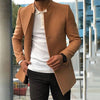 Men&#39;s Slim Coat Fashion Single-breasted Solid Color Business Jackets Fall And Winter Tops Outwear Clothing