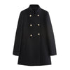 Fashion Blended Double Breasted Coat Coat For Women