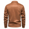 Fashion Lapel Zipper Jacket Autumn And Winter Solid Suede Coat Men&#39;s Clothing Outdoor