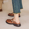 Fashion Women&#39;s Flat British Style Leather Shoes