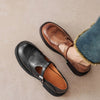 Fashion Women&#39;s Flat British Style Leather Shoes