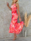 Fleur - Flowers Print One-shoulder Dress Summer