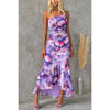 Fleur - Flowers Print One-shoulder Dress Summer