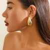 Fringe - Exaggerated Large Water Drop Metal Earrings - Jimi Brothers 