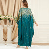 Green Batwing Sleeve Plus Size Dress