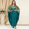 Green Batwing Sleeve Plus Size Dress