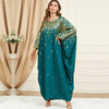 Green Batwing Sleeve Plus Size Dress