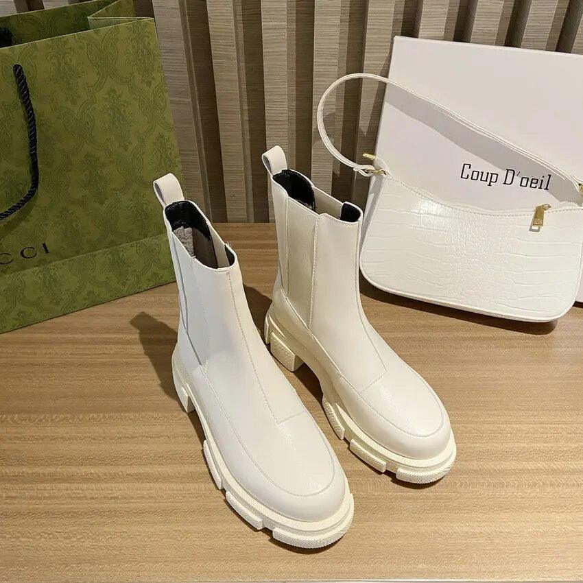 Kalia - Fashion Genuine Leather Women Ankle Boots - Jimi Brothers 