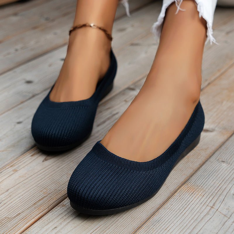 Lina - Comfortable Round Toe  Ballerina Soft Shoes