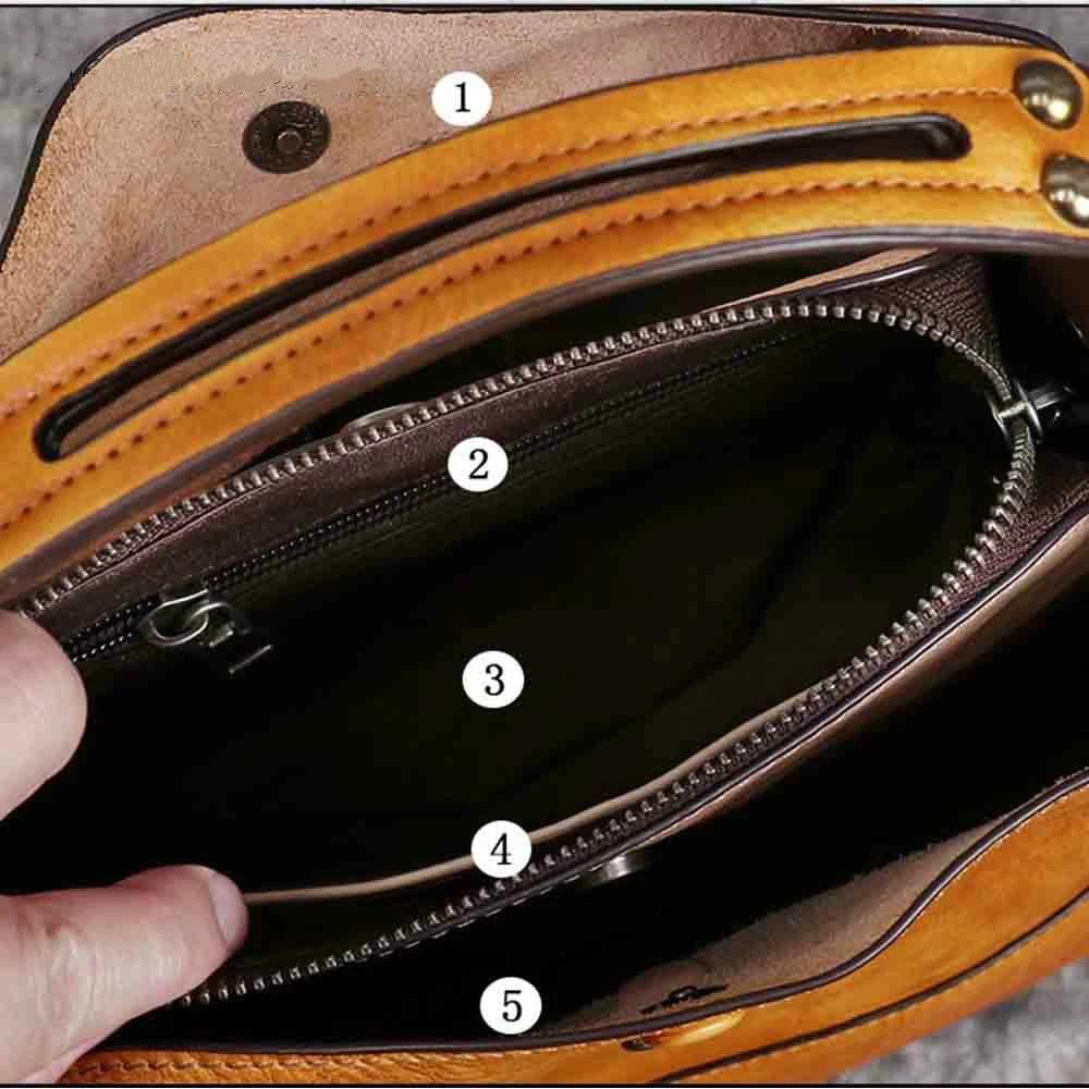 Moira - Women's Genuine Leather Shoulder Bags Retro style - Jimi Brothers 