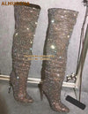 Over-the-knee Sparkling High Boots - Jimi Brothers 