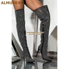 Over-the-knee Sparkling High Boots - Jimi Brothers 