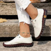 Platform Leather Lace Up Moccasins for Women - Jimi Brothers 