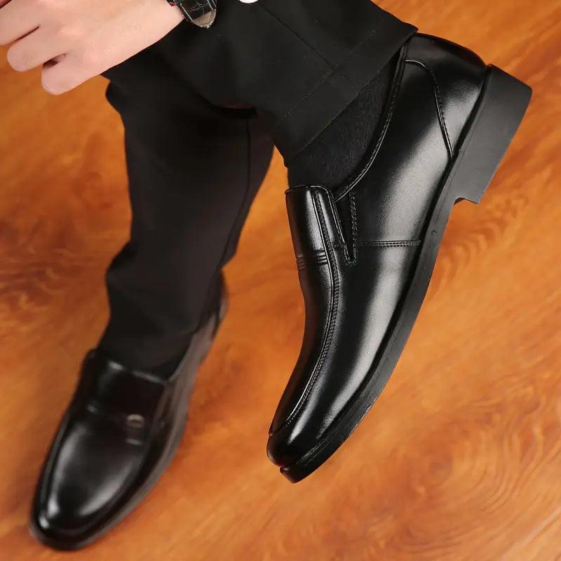 PRESTON - Men's Black Leather Formal Shoes - Jimi Brothers 