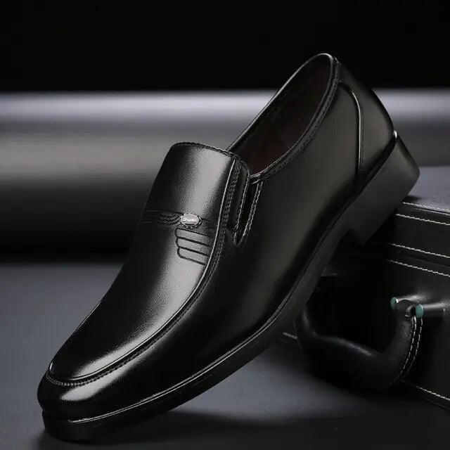 PRESTON - Men's Black Leather Formal Shoes - Jimi Brothers 