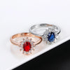 Princess Diana - Classic Red Crystal Bridal and wedding Rings for Women. - Jimi Brothers 