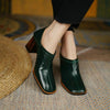 QUTAA 2022 Square Toe Square High Heels High Quality Genuine Leather Female Shoes Spring Autumn Dress Women Pumps Size 34-39 - Jimi Brothers 