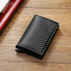 RFID Black Magic Trifold Leather Slim Mini Wallet - Jimi Brothers 