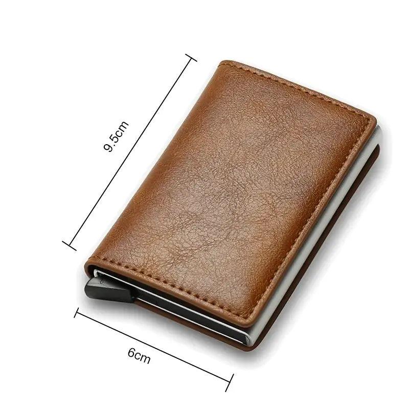 RFID Black Magic Trifold Leather Slim Mini Wallet - Jimi Brothers 