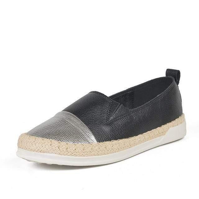 Round Toe Low-heel Color-blocking Flat Loafers, Slip-on Loafers