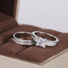 Sara - Wedding Diamond Ring 925 Sterling Silver Double Row Zircon Micro - Jimi Brothers 