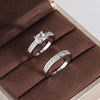 Sara - Wedding Diamond Ring 925 Sterling Silver Double Row Zircon Micro - Jimi Brothers 