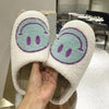 Smile Face Faux Fur Slippers - Jimi Brothers 