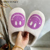 Smile Face Faux Fur Slippers - Jimi Brothers 