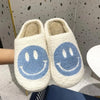 Smile Face Faux Fur Slippers - Jimi Brothers 