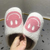 Smile Face Faux Fur Slippers - Jimi Brothers 